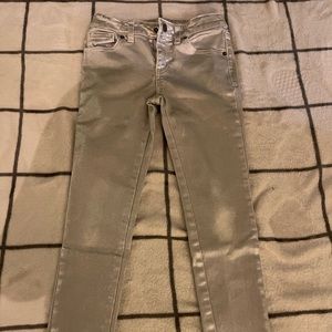 Cat &jack silver shimmer girls jeans sz 10